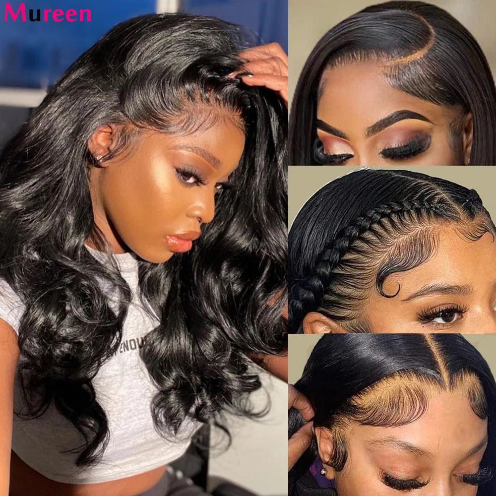 250% Density 13x6 Body Wave Lace Front Wigs Human Hair Pre Plucked 13x4 HD Transparent Lace Frontal Wigs Human Hair for Women - MAGUSTA BEAUTY