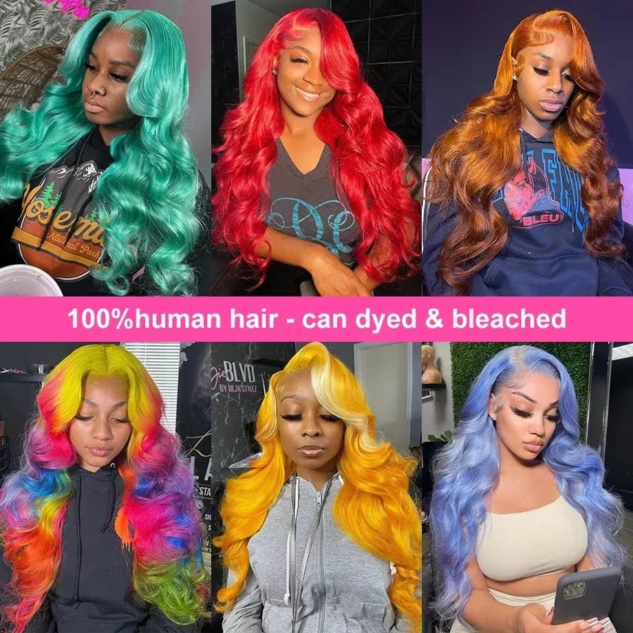 250% Density Peruvian 30 40 42 inch 613 Blonde 13x6 HD Lace Front Human Hair Wig For Women Body Wave Glueless Lace Frontal Wig - MAGUSTA BEAUTY