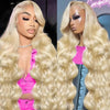250% Density Peruvian 30 40 42 inch 613 Blonde 13x6 HD Lace Front Human Hair Wig For Women Body Wave Glueless Lace Frontal Wig - MAGUSTA BEAUTY