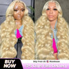 250% Density Peruvian 30 40 42 inch 613 Blonde 13x6 HD Lace Front Human Hair Wig For Women Body Wave Glueless Lace Frontal Wig - MAGUSTA BEAUTY