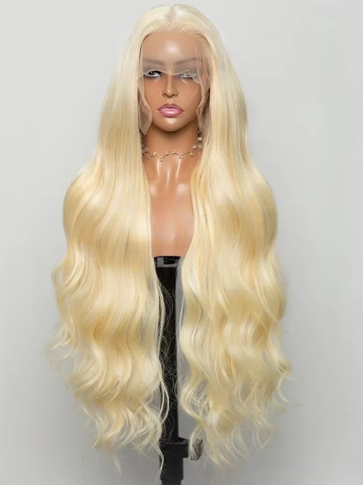250% Density Peruvian 30 40 42 inch 613 Blonde 13x6 HD Lace Front Human Hair Wig For Women Body Wave Glueless Lace Frontal Wig - MAGUSTA BEAUTY
