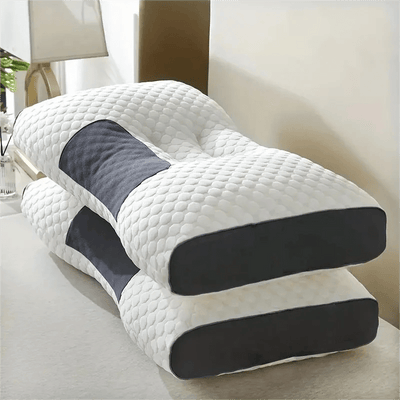 2pcs Massage Neck Pillows Adjustable Ergonomic Orthopedic Contour Support, High - Quality Pillow Core, All - Season Sleeping Comfort - MAGUSTA BEAUTY