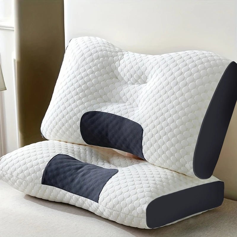 2pcs Massage Neck Pillows Adjustable Ergonomic Orthopedic Contour Support, High - Quality Pillow Core, All - Season Sleeping Comfort - MAGUSTA BEAUTY