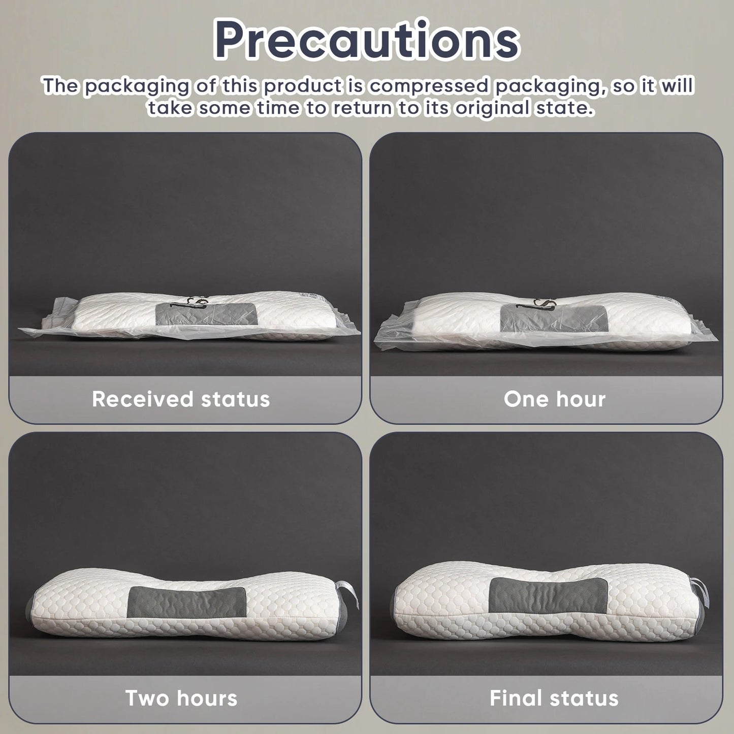 2pcs Massage Neck Pillows Adjustable Ergonomic Orthopedic Contour Support, High - Quality Pillow Core, All - Season Sleeping Comfort - MAGUSTA BEAUTY