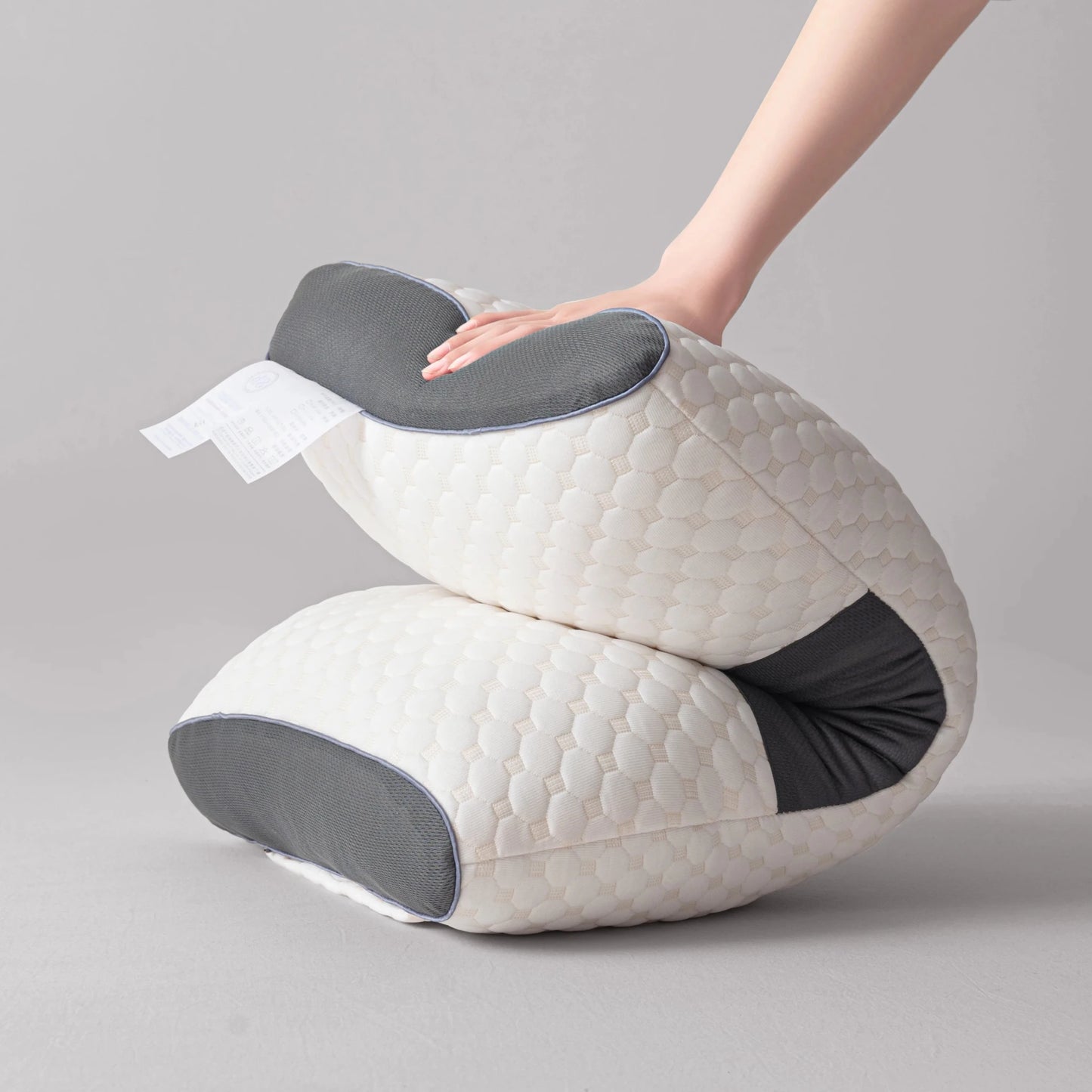 2pcs Massage Neck Pillows Adjustable Ergonomic Orthopedic Contour Support, High - Quality Pillow Core, All - Season Sleeping Comfort - MAGUSTA BEAUTY