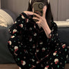 2Pcs/Set Christmas Hello Kitty Pajama Set Anime Cute Woman's Home Wear Cartoon Casual Pajamas Couple Sleep Clothing Loungewear - MAGUSTA BEAUTY