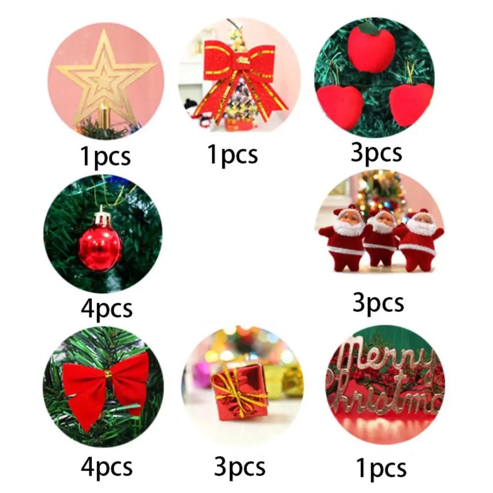 30/45cm Mini Christmas Tree New Year Gift Party Decoration Artificial Christmas Tree LED Light DIY Handicraft Xmas Tabletop Tree - MAGUSTA BEAUTY