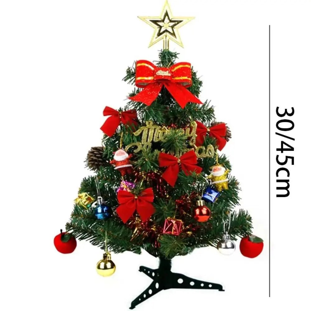 30/45cm Mini Christmas Tree New Year Gift Party Decoration Artificial Christmas Tree LED Light DIY Handicraft Xmas Tabletop Tree - MAGUSTA BEAUTY