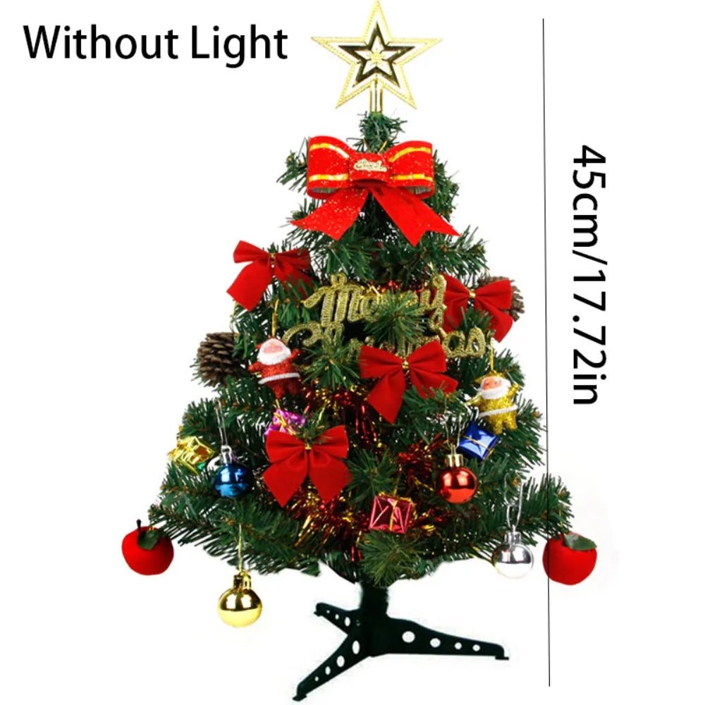 30/45cm Mini Christmas Tree New Year Gift Party Decoration Artificial Christmas Tree LED Light DIY Handicraft Xmas Tabletop Tree - MAGUSTA BEAUTY