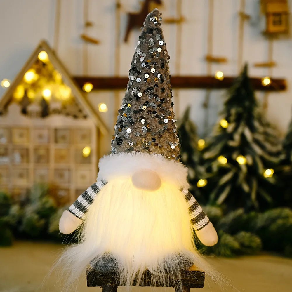 30cm Glowing Gnome Christmas Decorations 2024 Faceless Plush Dolls elf Home Ornaments Navidad New Year 2024 Gift - MAGUSTA BEAUTY