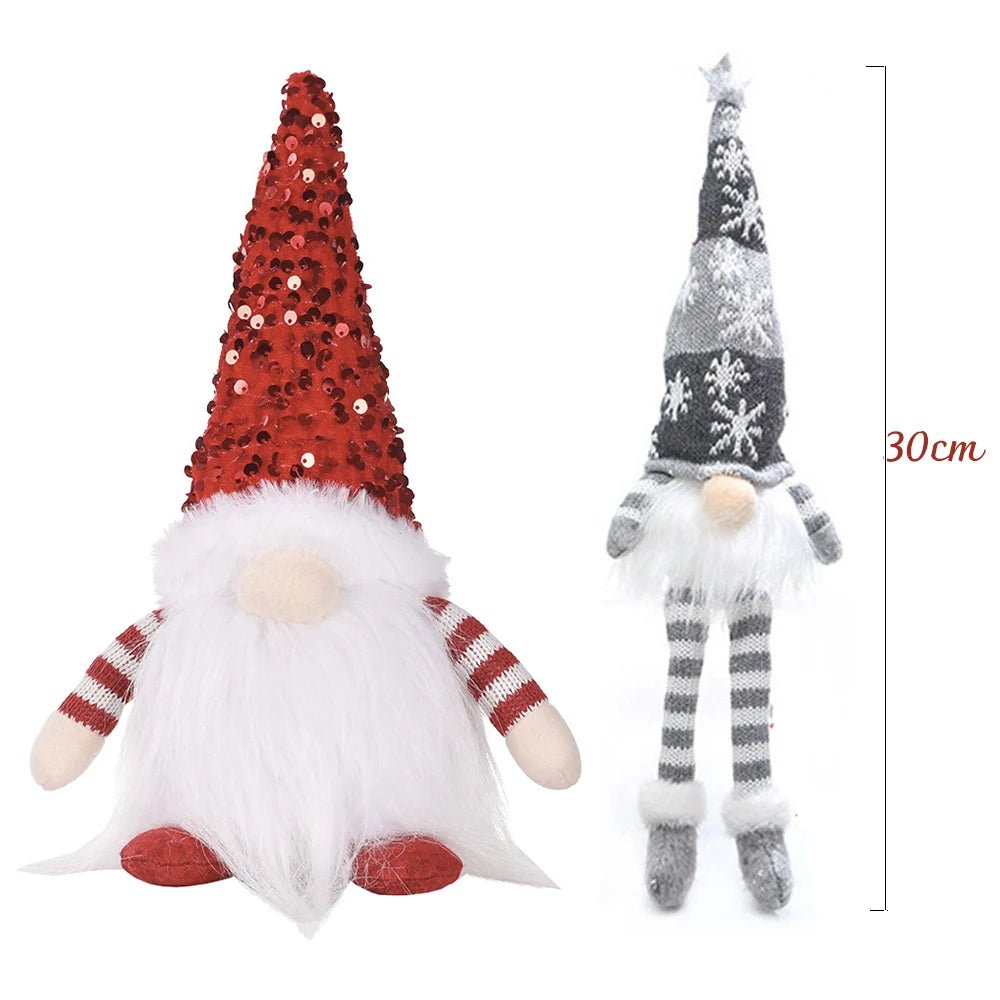 30cm Glowing Gnome Christmas Decorations 2024 Faceless Plush Dolls elf Home Ornaments Navidad New Year 2024 Gift - MAGUSTA BEAUTY