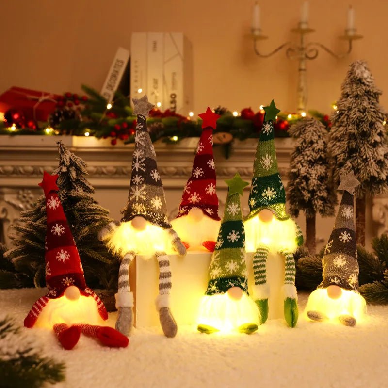 30cm Glowing Gnome Christmas Decorations 2024 Faceless Plush Dolls elf Home Ornaments Navidad New Year 2024 Gift - MAGUSTA BEAUTY