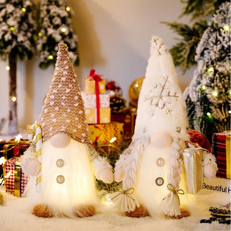 30cm Glowing Gnome Christmas Decorations 2024 Faceless Plush Dolls elf Home Ornaments Navidad New Year 2024 Gift - MAGUSTA BEAUTY