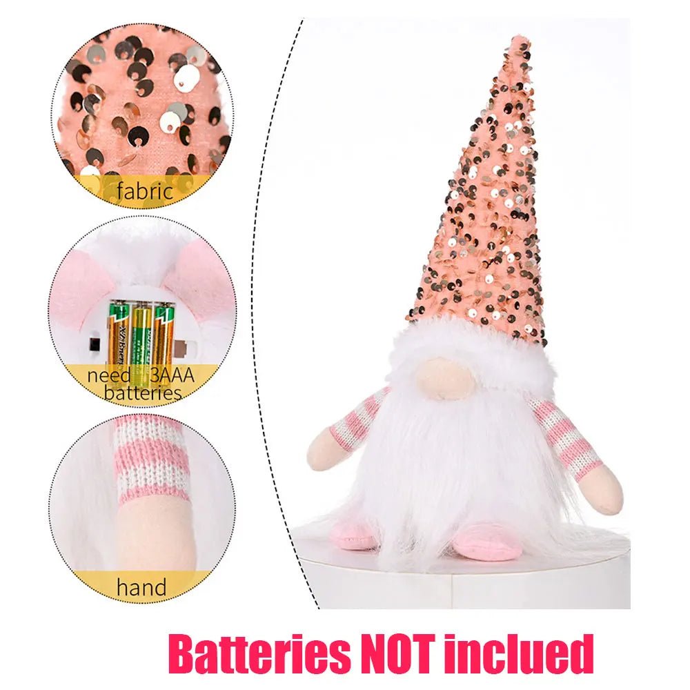 30cm Glowing Gnome Christmas Decorations 2024 Faceless Plush Dolls elf Home Ornaments Navidad New Year 2024 Gift - MAGUSTA BEAUTY