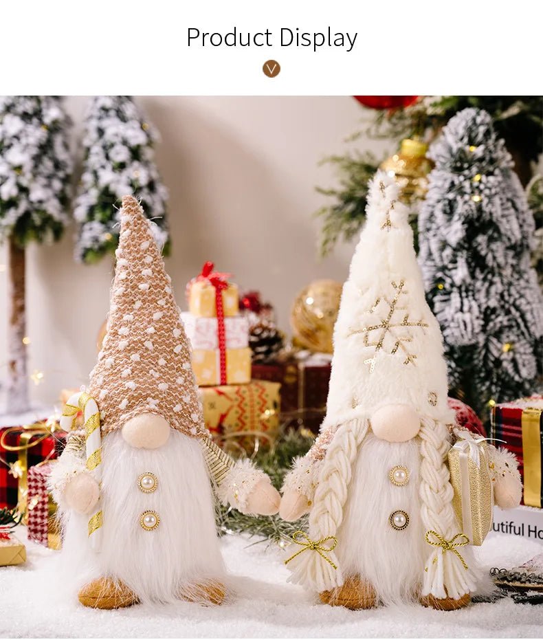 30cm Glowing Gnome Christmas Decorations 2024 Faceless Plush Dolls elf Home Ornaments Navidad New Year 2024 Gift - MAGUSTA BEAUTY