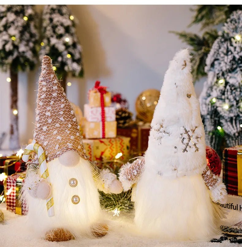 30cm Glowing Gnome Christmas Decorations 2024 Faceless Plush Dolls elf Home Ornaments Navidad New Year 2024 Gift - MAGUSTA BEAUTY
