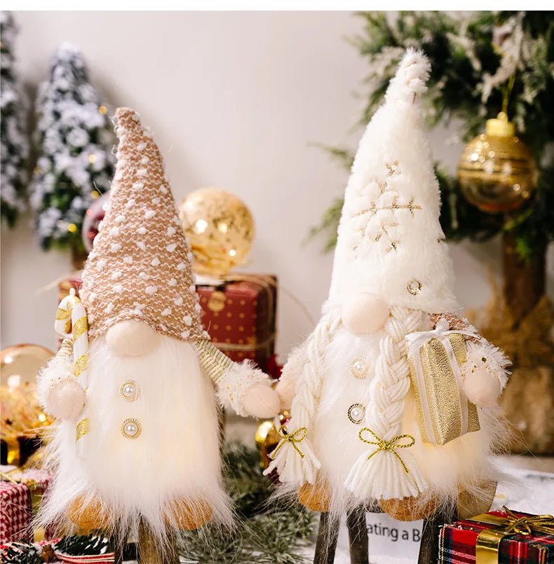 30cm Glowing Gnome Christmas Decorations 2024 Faceless Plush Dolls elf Home Ornaments Navidad New Year 2024 Gift - MAGUSTA BEAUTY