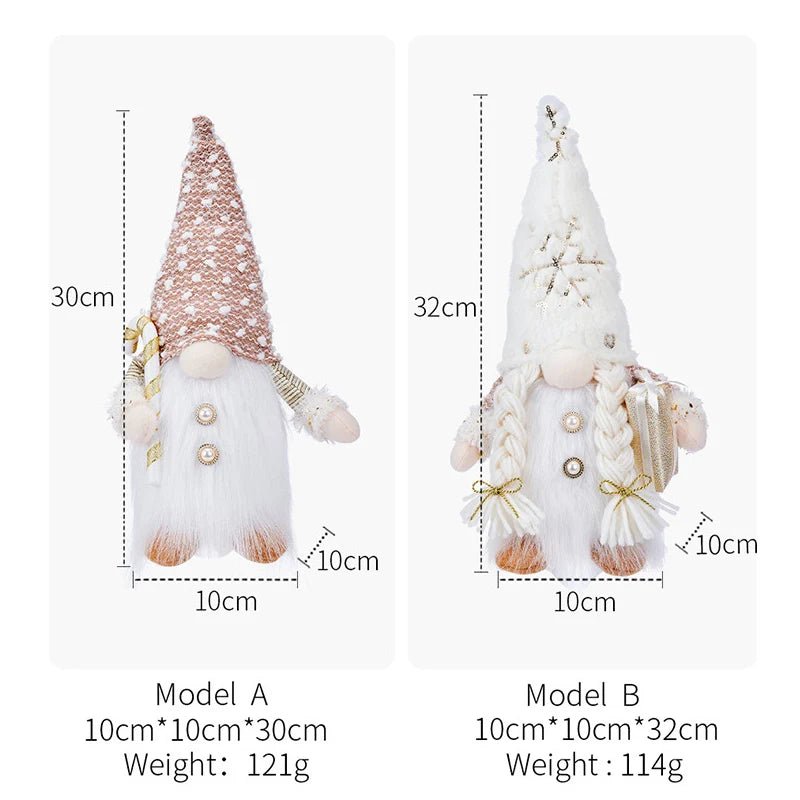 30cm Glowing Gnome Christmas Decorations 2024 Faceless Plush Dolls elf Home Ornaments Navidad New Year 2024 Gift - MAGUSTA BEAUTY