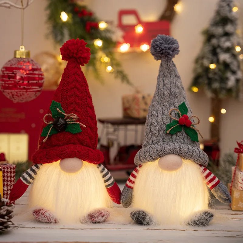 30cm Glowing Gnome Christmas Decorations 2024 Faceless Plush Dolls elf Home Ornaments Navidad New Year 2024 Gift - MAGUSTA BEAUTY