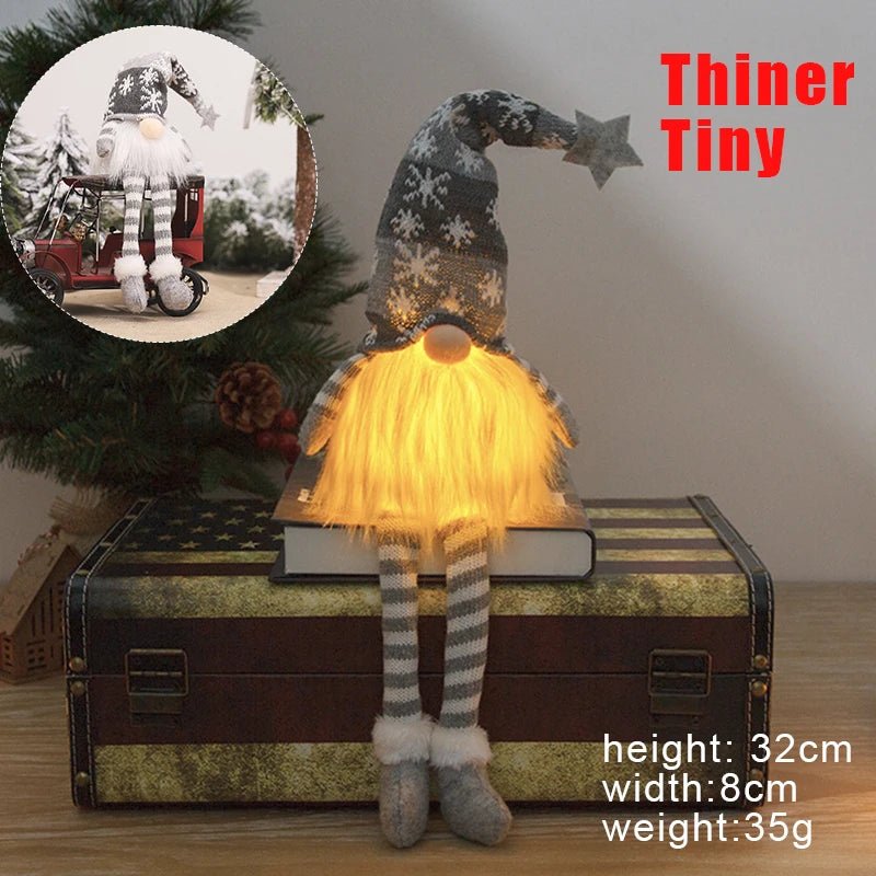 30cm Glowing Gnome Christmas Decorations 2024 Faceless Plush Dolls elf Home Ornaments Navidad New Year 2024 Gift - MAGUSTA BEAUTY