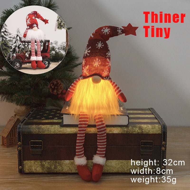 30cm Glowing Gnome Christmas Decorations 2024 Faceless Plush Dolls elf Home Ornaments Navidad New Year 2024 Gift - MAGUSTA BEAUTY