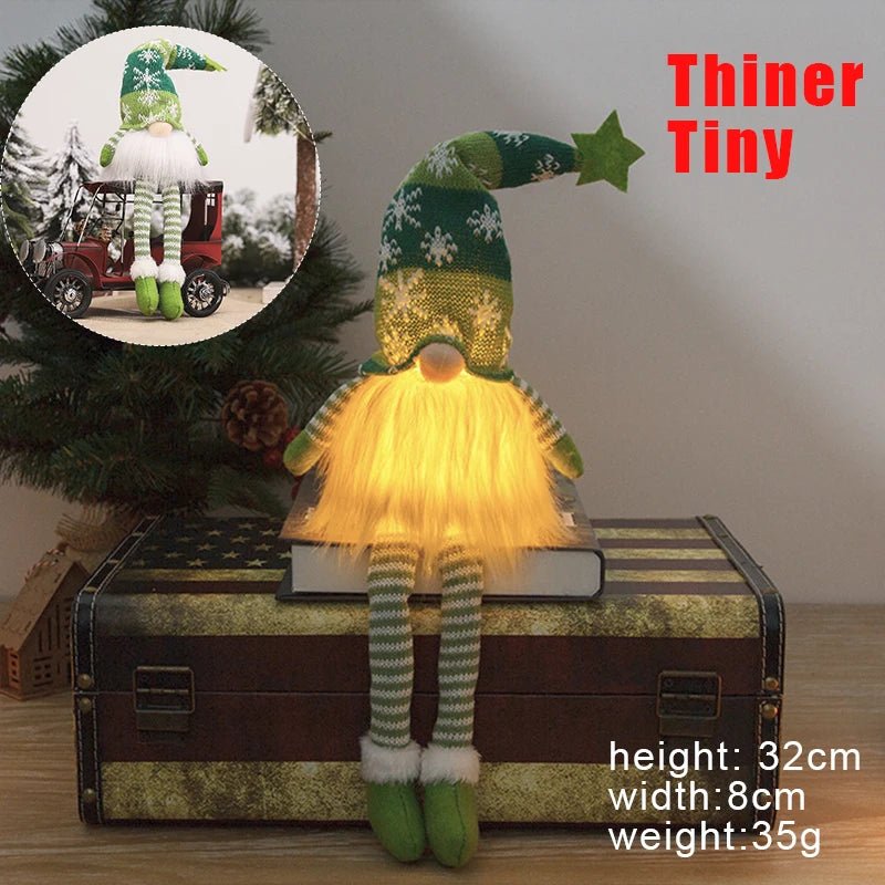 30cm Glowing Gnome Christmas Decorations 2024 Faceless Plush Dolls elf Home Ornaments Navidad New Year 2024 Gift - MAGUSTA BEAUTY