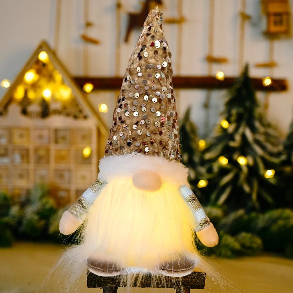 30cm Glowing Gnome Christmas Decorations 2024 Faceless Plush Dolls elf Home Ornaments Navidad New Year 2024 Gift - MAGUSTA BEAUTY