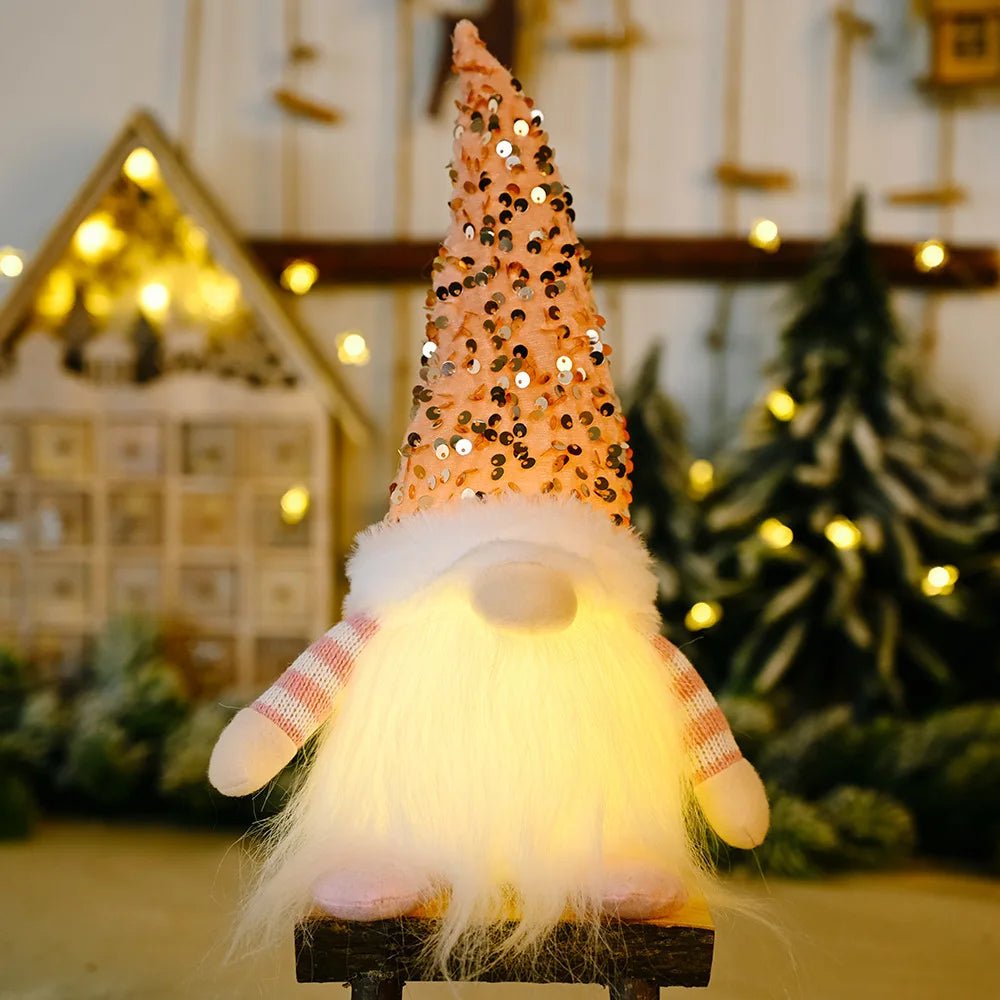 30cm Glowing Gnome Christmas Decorations 2024 Faceless Plush Dolls elf Home Ornaments Navidad New Year 2024 Gift - MAGUSTA BEAUTY