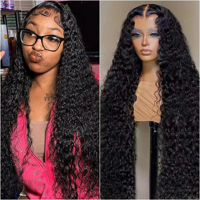 38 40Inch Deep Wave 13x6 Hd Lace Frontal Wig Curly Water Wave Human Hair 5x5 Lace Front Brazilian Wigs For Women Preplucked - MAGUSTA BEAUTY