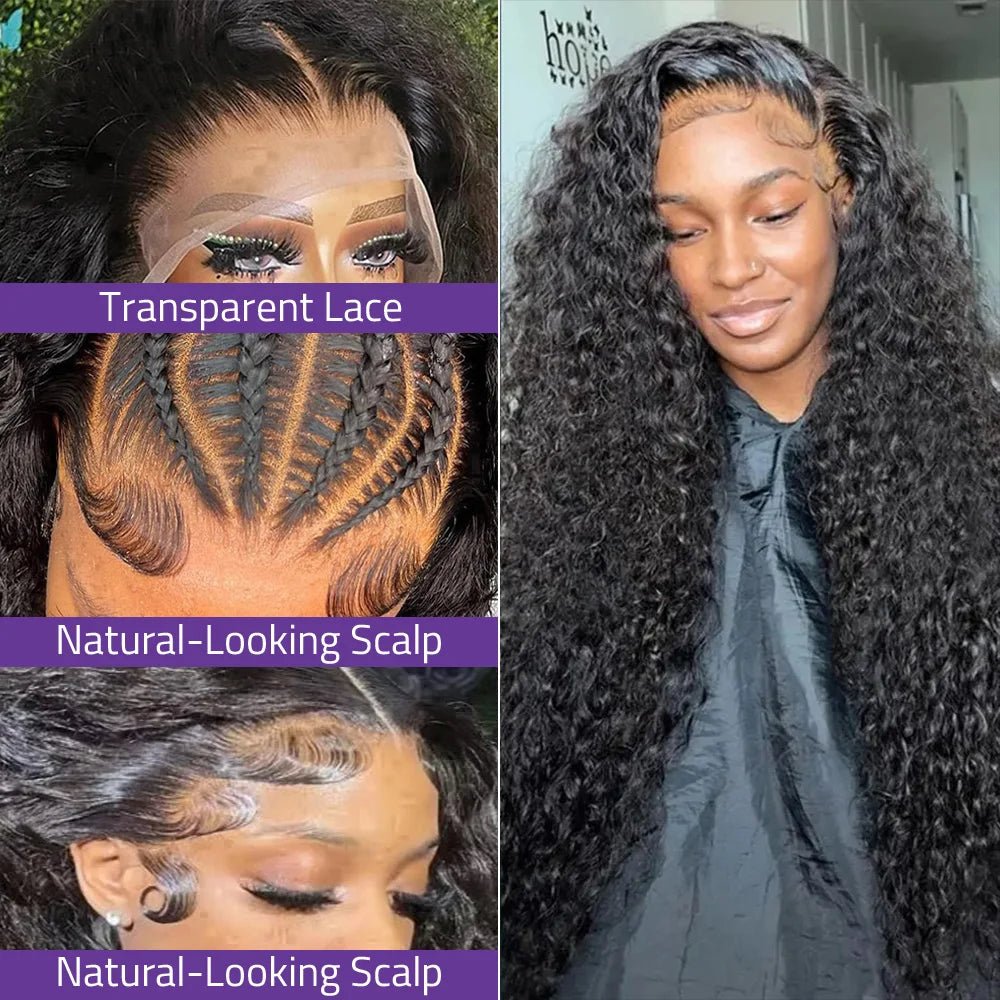 38 40Inch Deep Wave 13x6 Hd Lace Frontal Wig Curly Water Wave Human Hair 5x5 Lace Front Brazilian Wigs For Women Preplucked - MAGUSTA BEAUTY