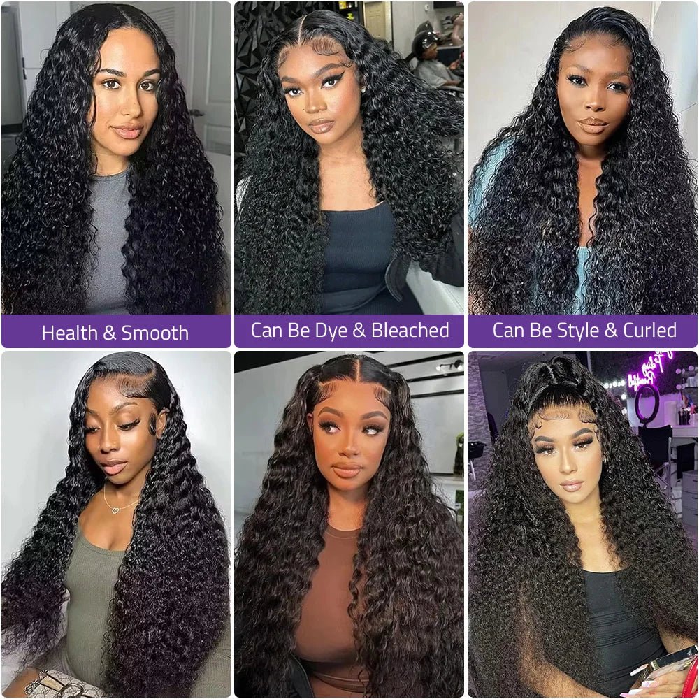 38 40Inch Deep Wave 13x6 Hd Lace Frontal Wig Curly Water Wave Human Hair 5x5 Lace Front Brazilian Wigs For Women Preplucked - MAGUSTA BEAUTY