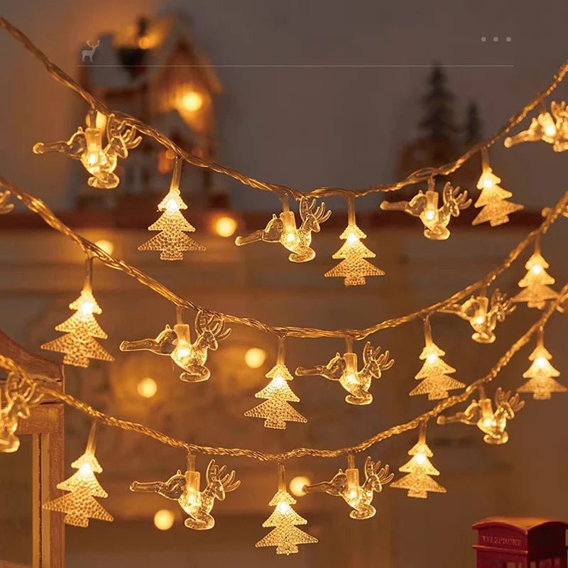 3M Christmas Lights LED Snowflake String Lights Xmas Fairy Light Lamp For Home New Year Party Supplies Christmas Tree Decor - MAGUSTA BEAUTY