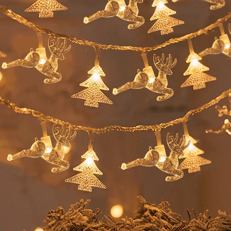 3M Christmas Lights LED Snowflake String Lights Xmas Fairy Light Lamp For Home New Year Party Supplies Christmas Tree Decor - MAGUSTA BEAUTY