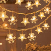 3M Christmas Lights LED Snowflake String Lights Xmas Fairy Light Lamp For Home New Year Party Supplies Christmas Tree Decor - MAGUSTA BEAUTY