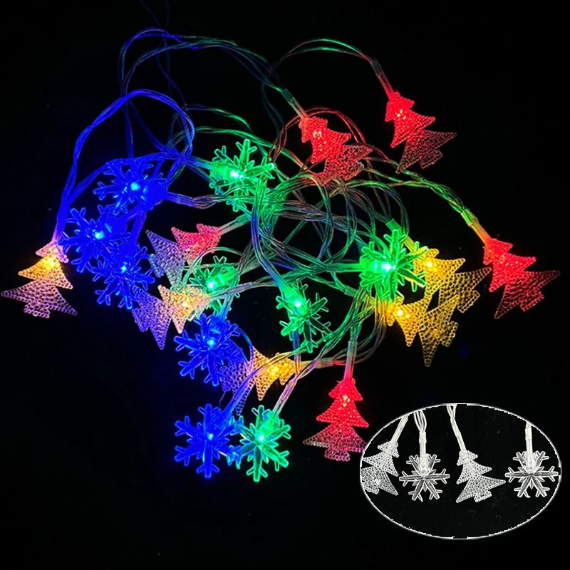 3M Christmas Lights LED Snowflake String Lights Xmas Fairy Light Lamp For Home New Year Party Supplies Christmas Tree Decor - MAGUSTA BEAUTY