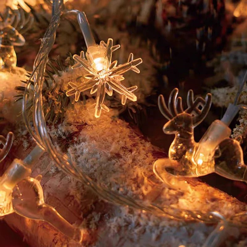 3M Christmas Lights LED Snowflake String Lights Xmas Fairy Light Lamp For Home New Year Party Supplies Christmas Tree Decor - MAGUSTA BEAUTY
