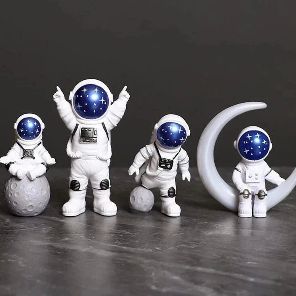 4 pcs Astronaut Figure Statue Figurine Spaceman Sculpture Educational Toy Desktop Home Decoration Astronaut Model For Kids Gift - MAGUSTA BEAUTY