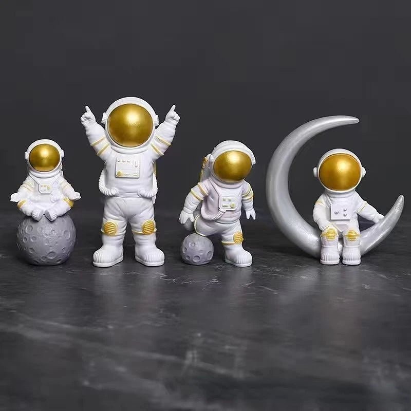 4 pcs Astronaut Figure Statue Figurine Spaceman Sculpture Educational Toy Desktop Home Decoration Astronaut Model For Kids Gift - MAGUSTA BEAUTY