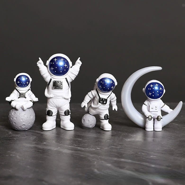 4 pcs Astronaut Figure Statue Figurine Spaceman Sculpture Educational Toy Desktop Home Decoration Astronaut Model For Kids Gift - MAGUSTA BEAUTY