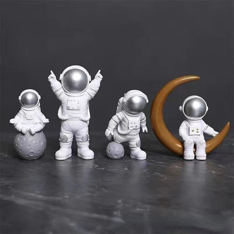 4 pcs Astronaut Figure Statue Figurine Spaceman Sculpture Educational Toy Desktop Home Decoration Astronaut Model For Kids Gift - MAGUSTA BEAUTY