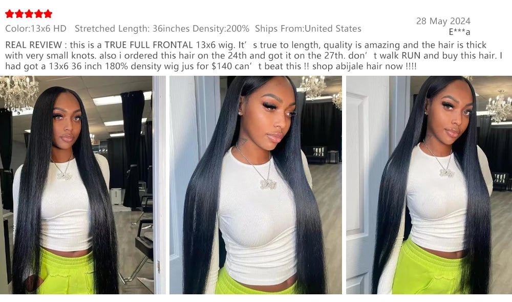 40 46 Inch 200 Density Frontal Wig For Black Women Brazilian Wigs Human Hair 5x5 Bone Straight HD Transparent Lace Front Wigs - MAGUSTA BEAUTY