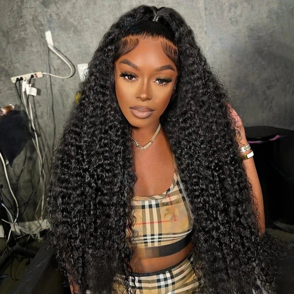 40 50 Inch HD 13x6 Deep Wave Lace Frontal Wigs Brazilian 13x4 Water Wave Curly Lace Front Human Hair Wigs For Women 300 Density - MAGUSTA BEAUTY