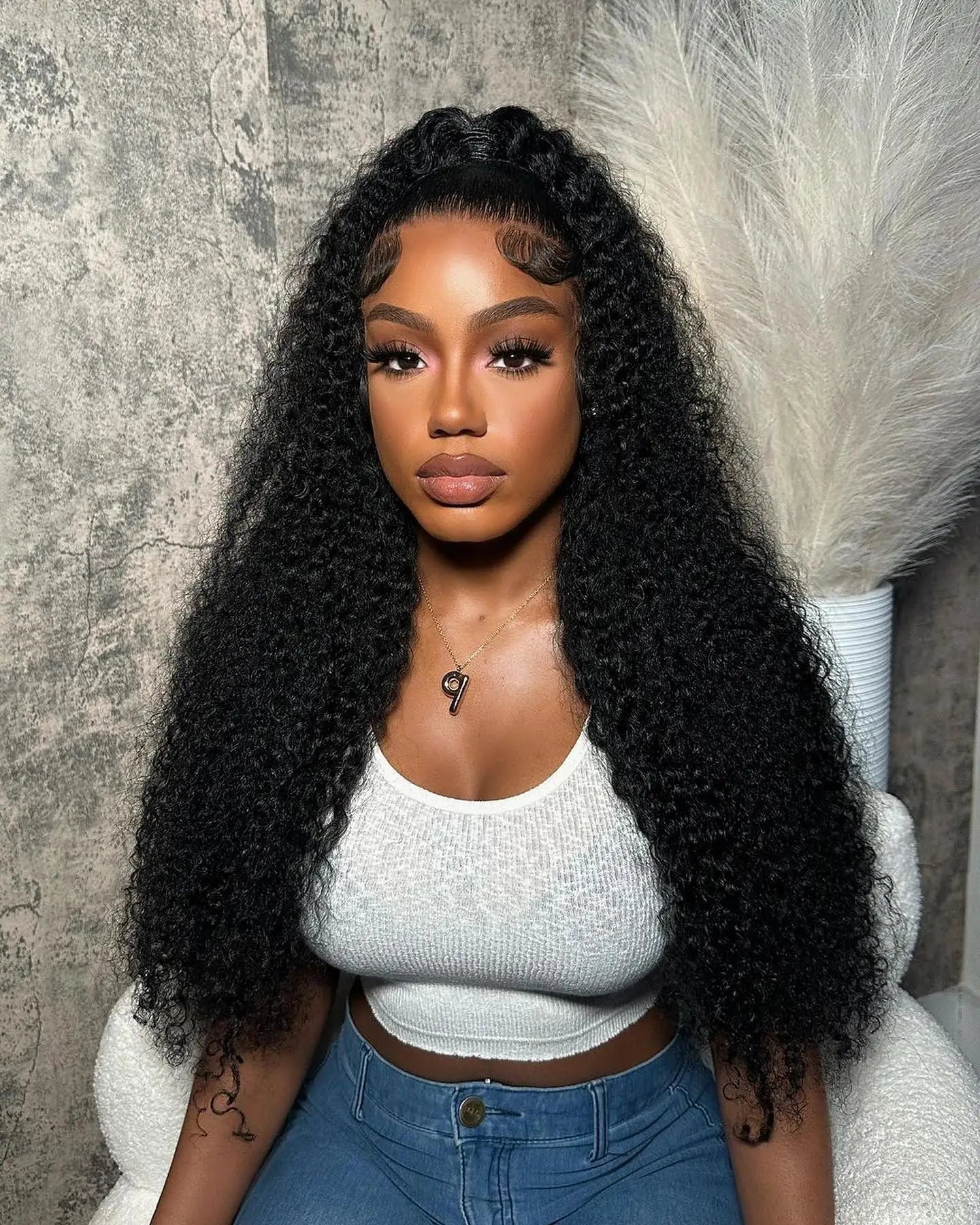 40 50 Inch HD 13x6 Deep Wave Lace Frontal Wigs Brazilian 13x4 Water Wave Curly Lace Front Human Hair Wigs For Women 300 Density - MAGUSTA BEAUTY