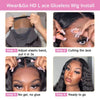 40 50 Inch HD 13x6 Deep Wave Lace Frontal Wigs Brazilian 13x4 Water Wave Curly Lace Front Human Hair Wigs For Women 300 Density - MAGUSTA BEAUTY