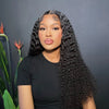 40 50 Inch HD 13x6 Deep Wave Lace Frontal Wigs Brazilian 13x4 Water Wave Curly Lace Front Human Hair Wigs For Women 300 Density - MAGUSTA BEAUTY
