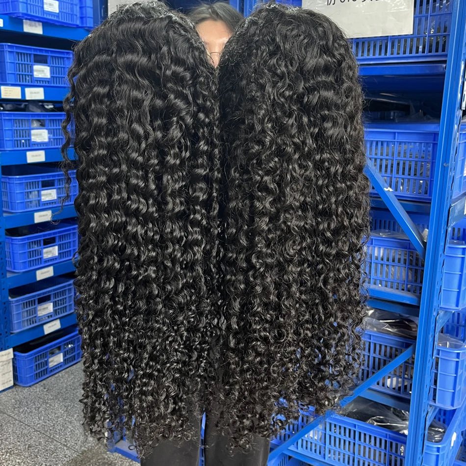 40 50 Inch HD 13x6 Deep Wave Lace Frontal Wigs Brazilian 13x4 Water Wave Curly Lace Front Human Hair Wigs For Women 300 Density - MAGUSTA BEAUTY