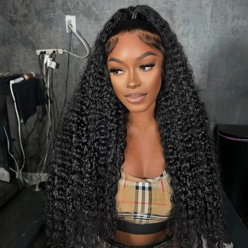 40 50 Inch HD 13x6 Deep Wave Lace Frontal Wigs Brazilian 13x4 Water Wave Curly Lace Front Human Hair Wigs For Women 300 Density - MAGUSTA BEAUTY