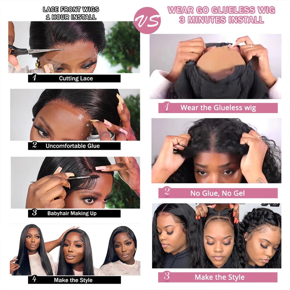 40 50 Inch Water Wave Curly Lace Front Wigs 13x4 13x6 HD Deep Wave Lace Frontal Wig 7x5 Glueless Human Hair Wigs For Women 300% - MAGUSTA BEAUTY