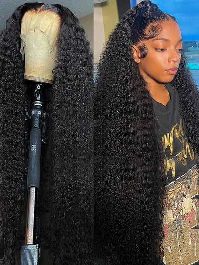 40 50 Inch Water Wave Curly Lace Front Wigs 13x4 13x6 HD Deep Wave Lace Frontal Wig 7x5 Glueless Human Hair Wigs For Women 300% - MAGUSTA BEAUTY