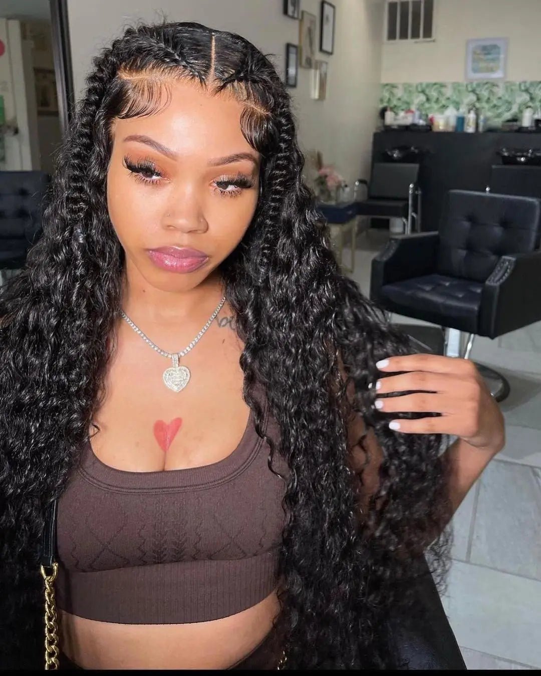40 50 Inch Water Wave Curly Lace Front Wigs 13x4 13x6 HD Deep Wave Lace Frontal Wig 7x5 Glueless Human Hair Wigs For Women 300% - MAGUSTA BEAUTY
